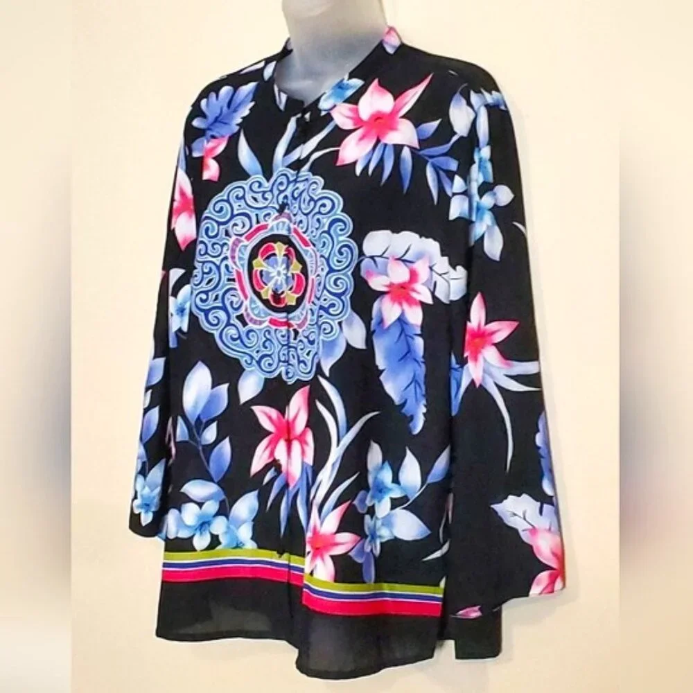Bright and Flowy Blouse by Sag Harbor M/L